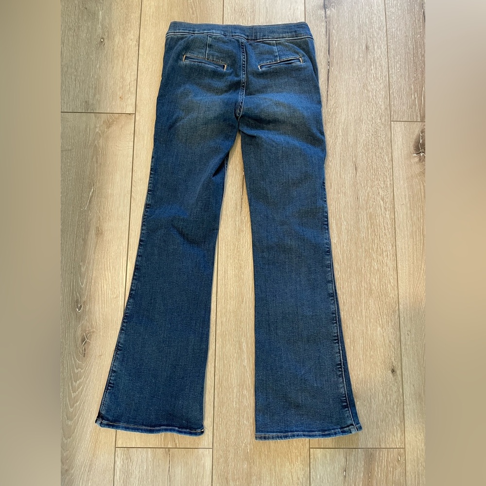 Abercrombie Kids Low Rise Bootcut‎ Flare Jeans Girls 9/10 Reg Blue Denim Stretch - Picture 2 of 5
